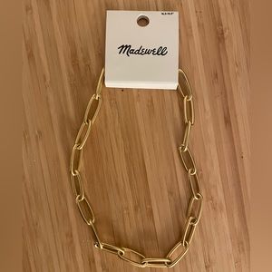 New with tags Madewell Large Paperclip necklace gold